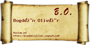 Bogdán Olivér névjegykártya