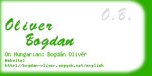 oliver bogdan business card