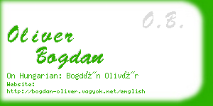 oliver bogdan business card